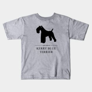 Kerry Blue Terrier Black Silhouette Kids T-Shirt